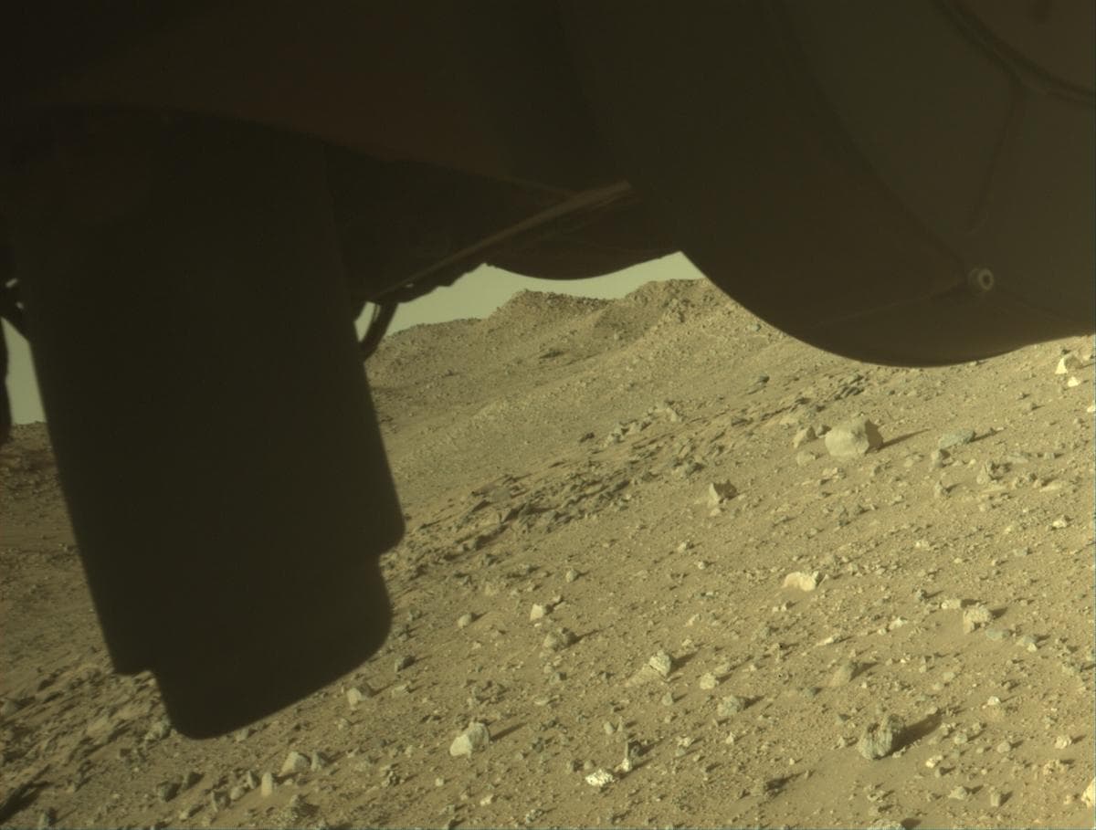 Mars image captured by FRONT_HAZCAM_LEFT_A on Perseverance