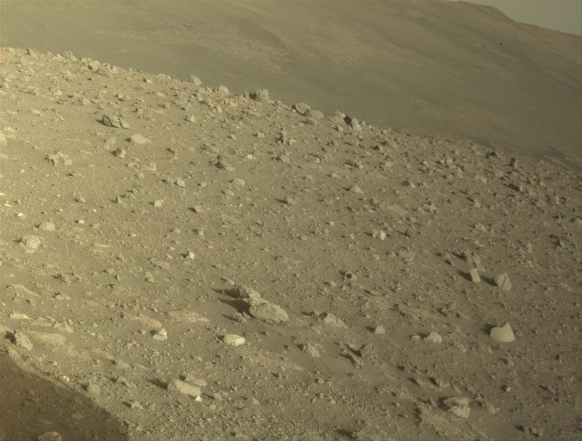 Mars image captured by FRONT_HAZCAM_LEFT_A on Perseverance