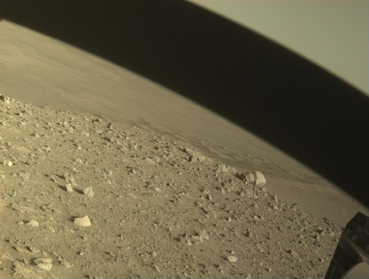 Mars image captured by FRONT_HAZCAM_RIGHT_A on Perseverance