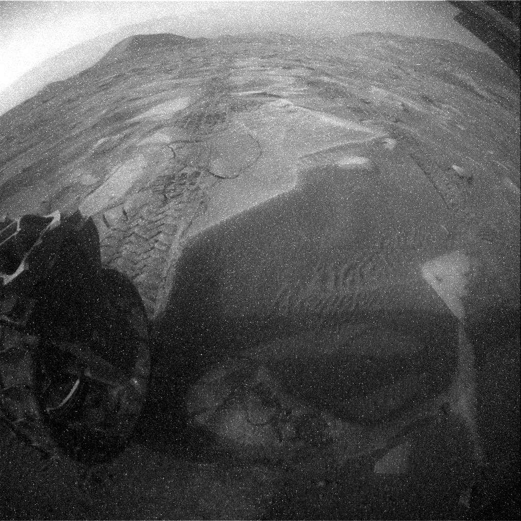 Mars image captured by RHAZ_LEFT_B on Curiosity