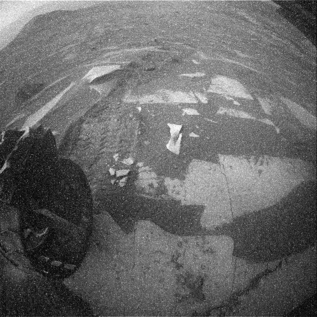 Mars image captured by RHAZ_LEFT_B on Curiosity