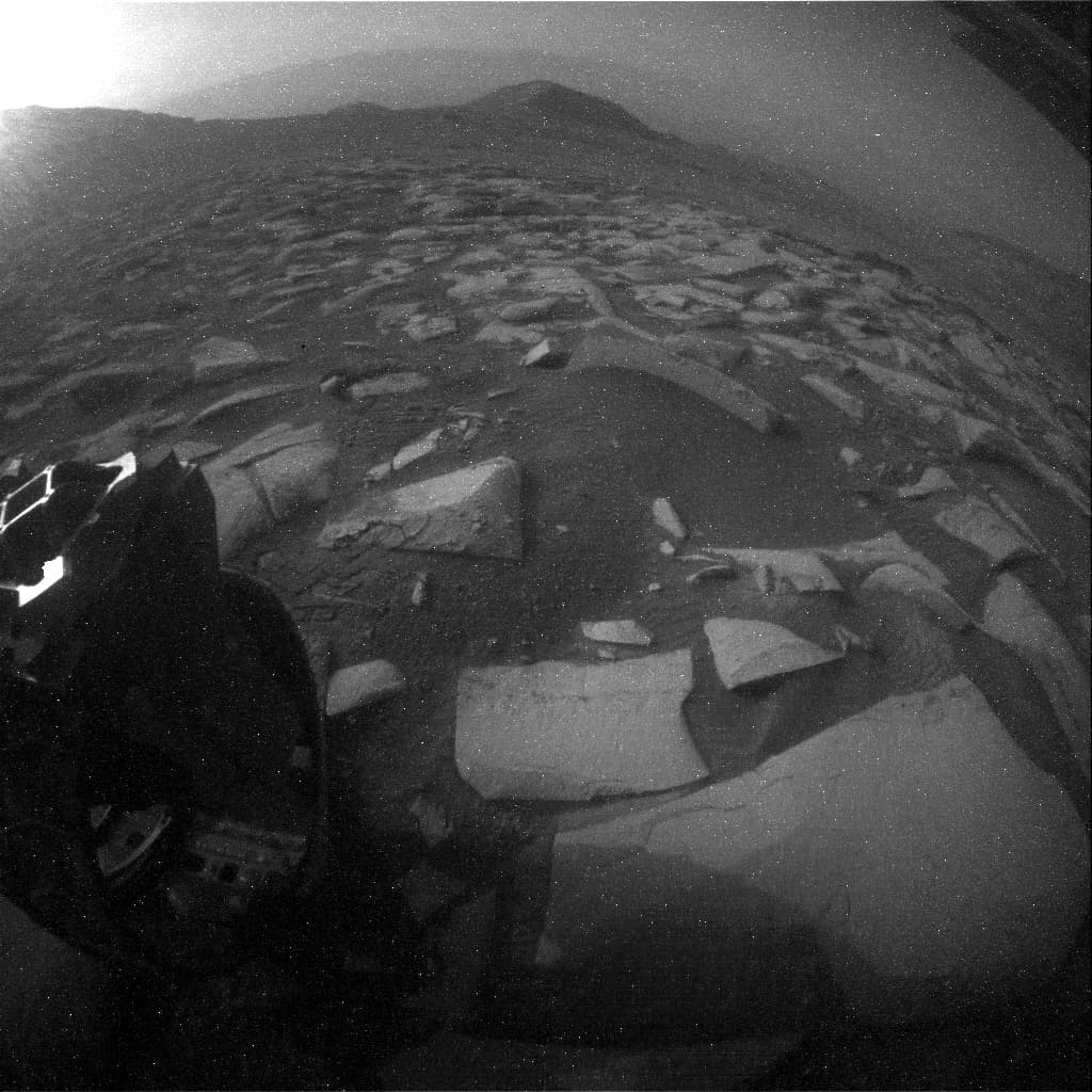 Mars image captured by RHAZ_LEFT_B on Curiosity