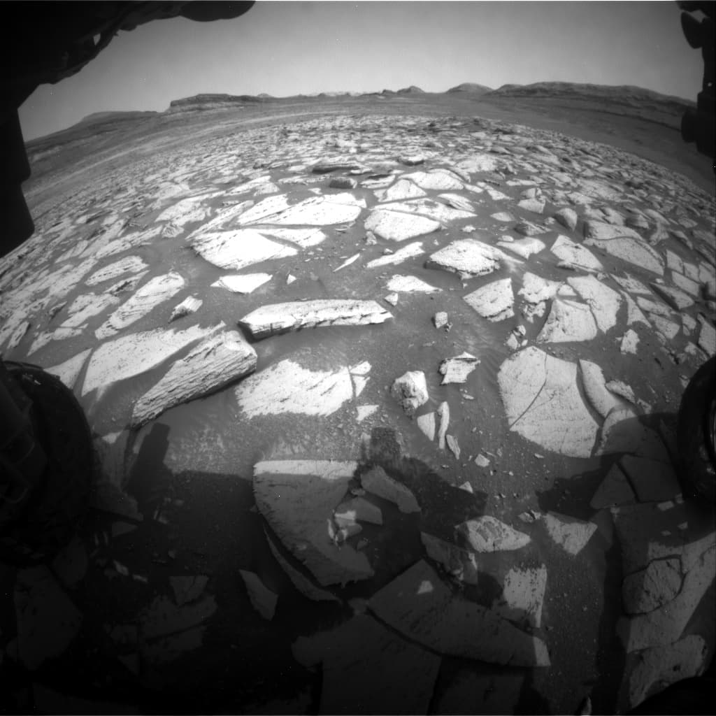 Mars image captured by FHAZ_LEFT_B on Curiosity