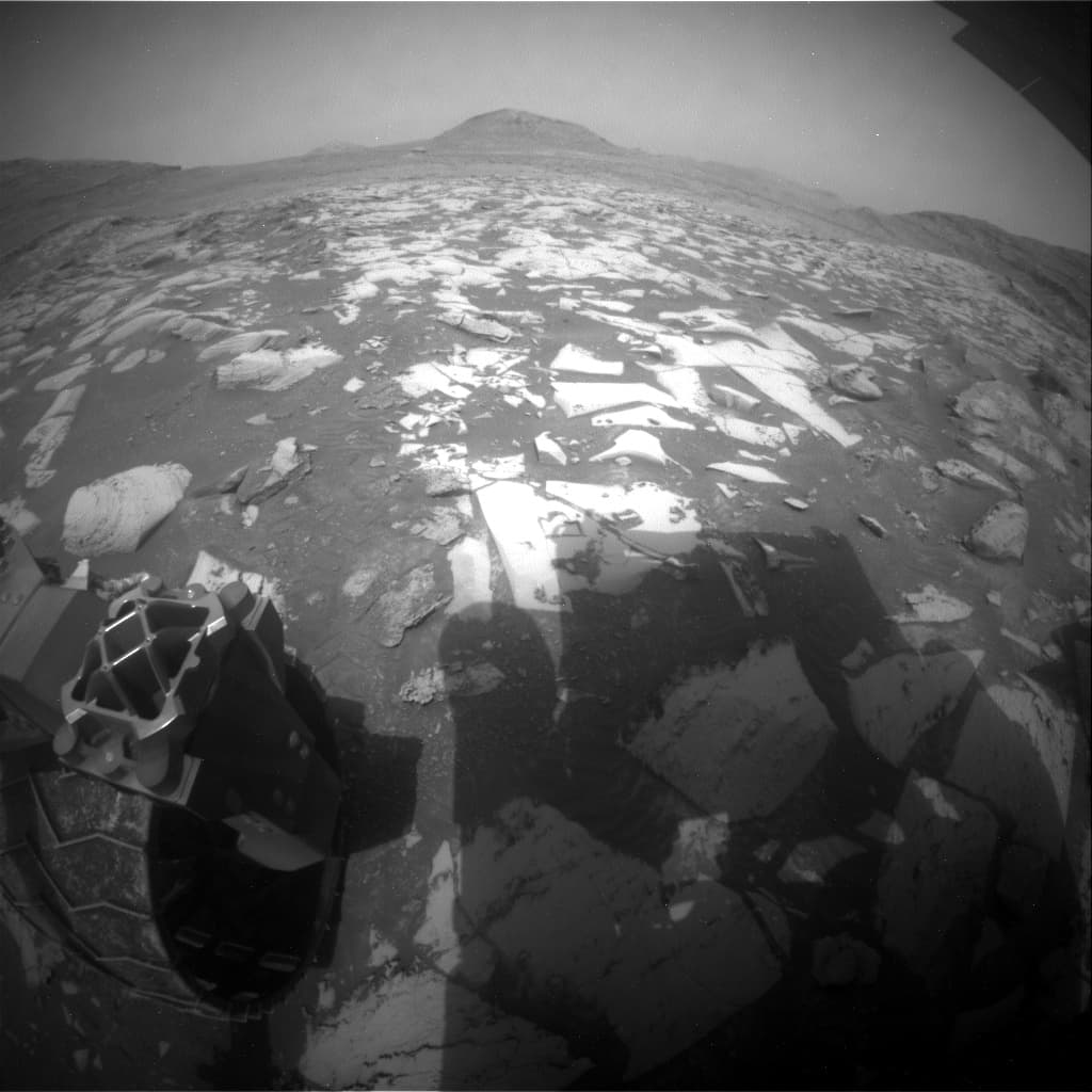Mars image captured by RHAZ_LEFT_B on Curiosity
