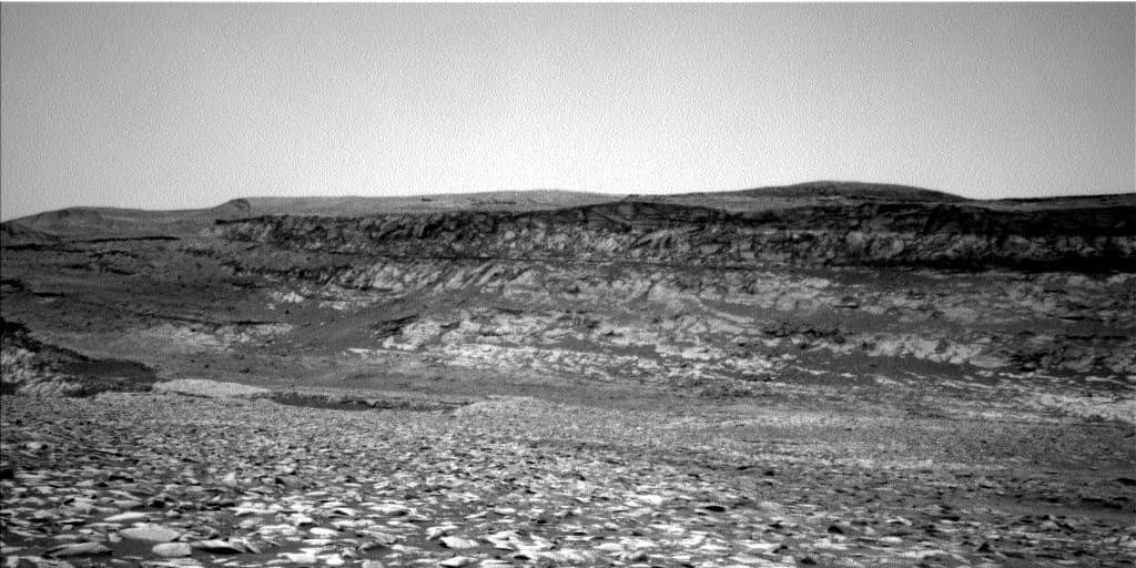 Mars image captured by NAV_LEFT_B on Curiosity