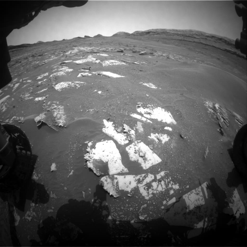 Mars image captured by FHAZ_LEFT_B on Curiosity