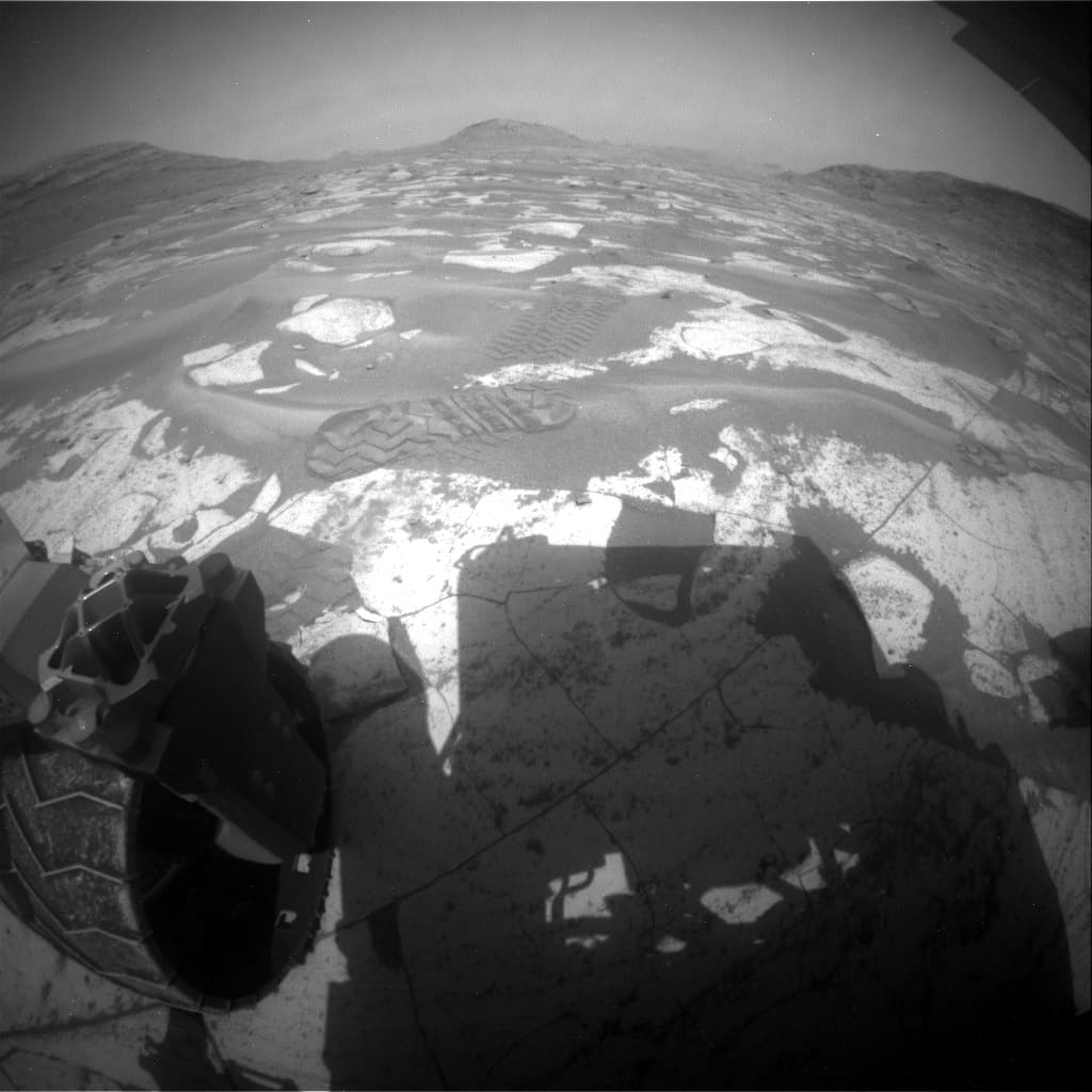 Mars image captured by RHAZ_LEFT_B on Curiosity