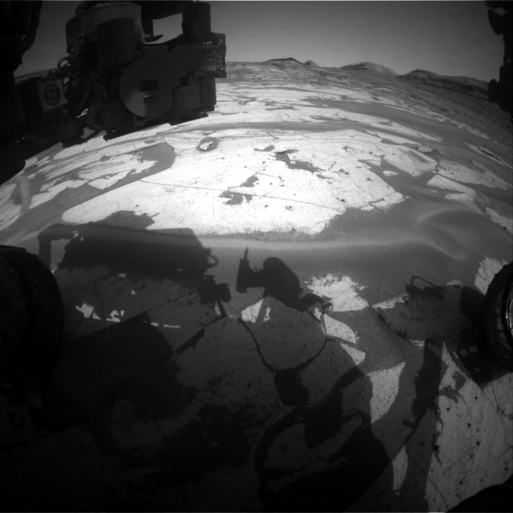 Mars image captured by FHAZ_LEFT_B on Curiosity