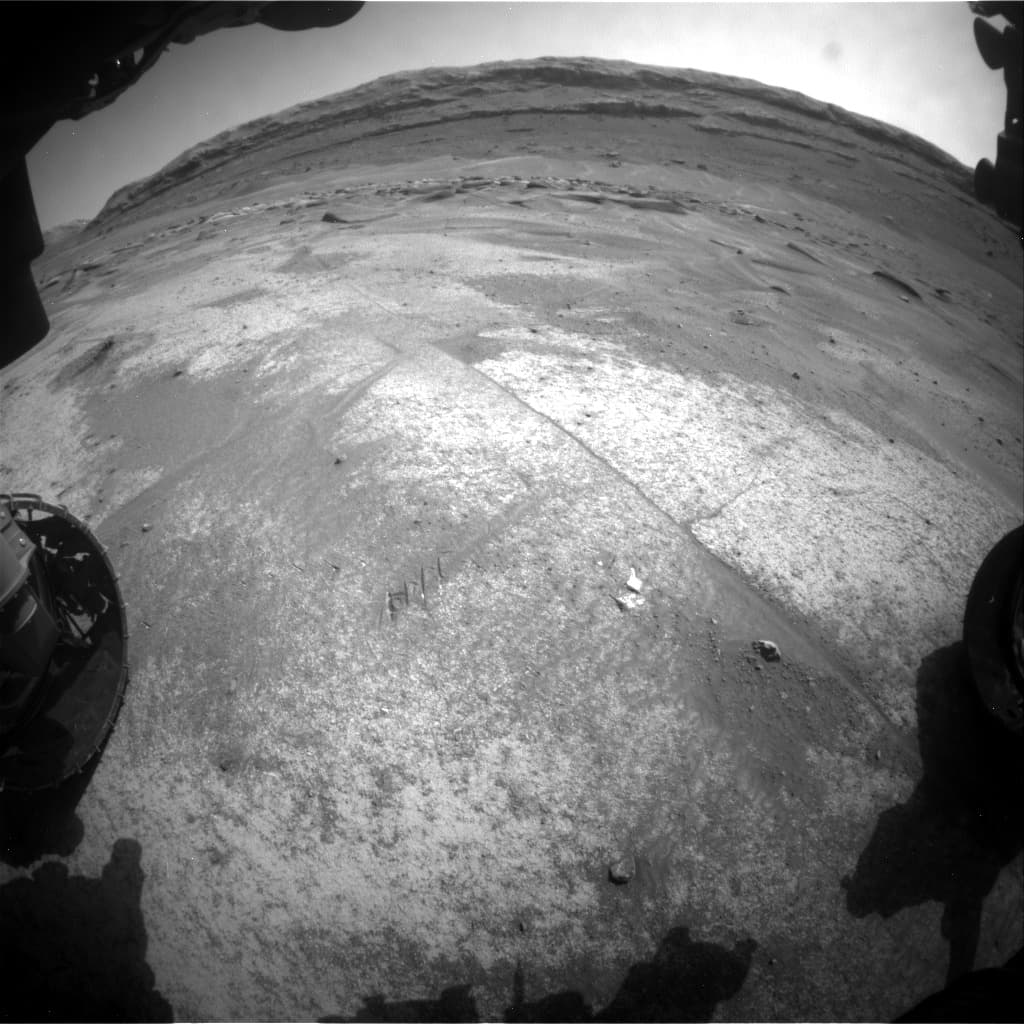 Mars image captured by FHAZ_LEFT_B on Curiosity