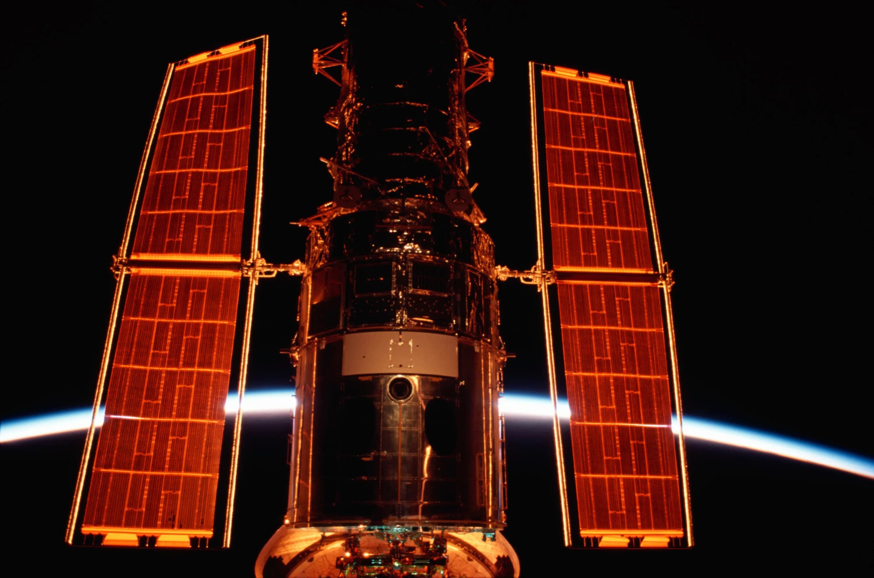 Hubble Space Telescope Berthed in Columbia’s Cargo Bay