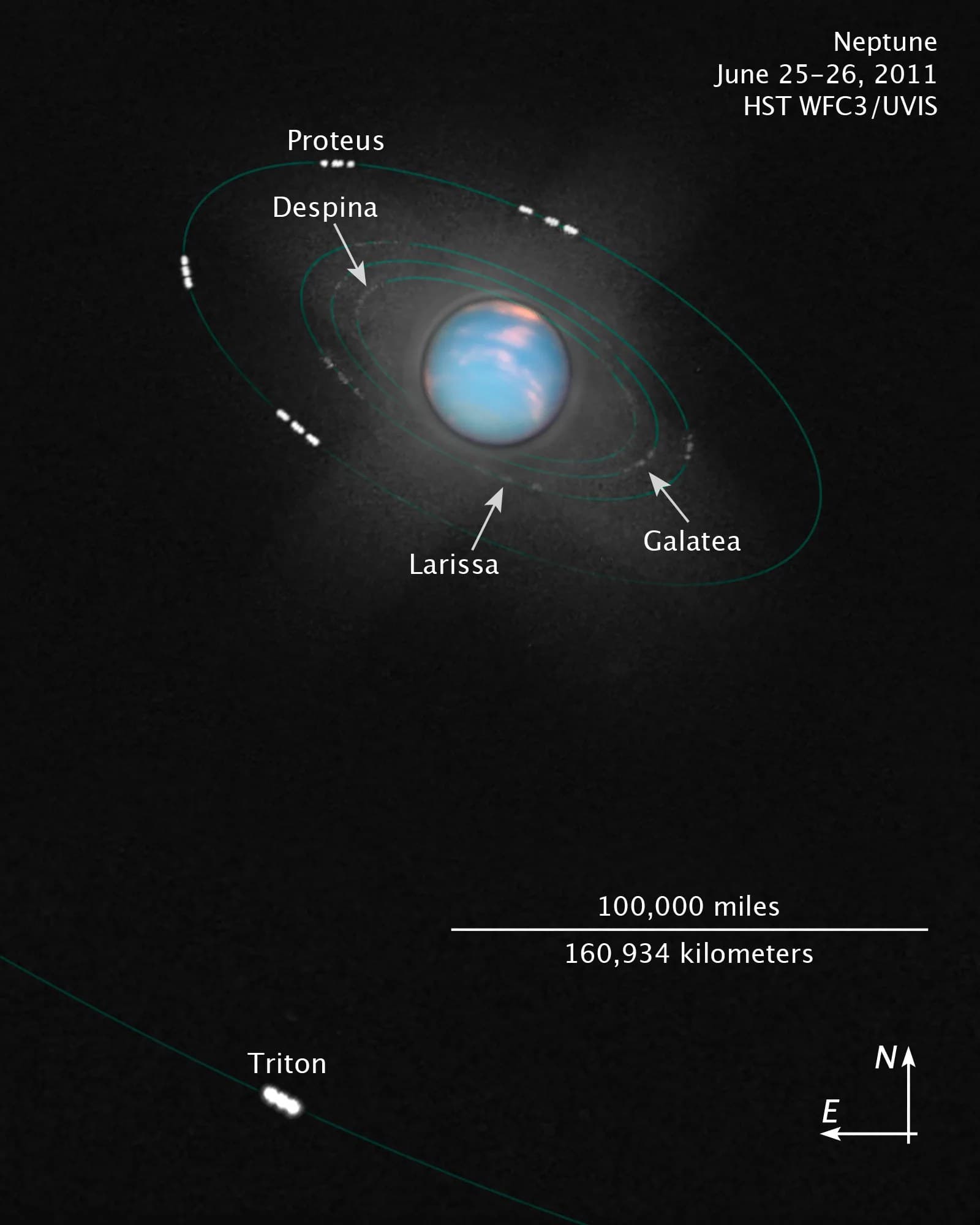 Hubble’s Neptune Anniversary Pictures