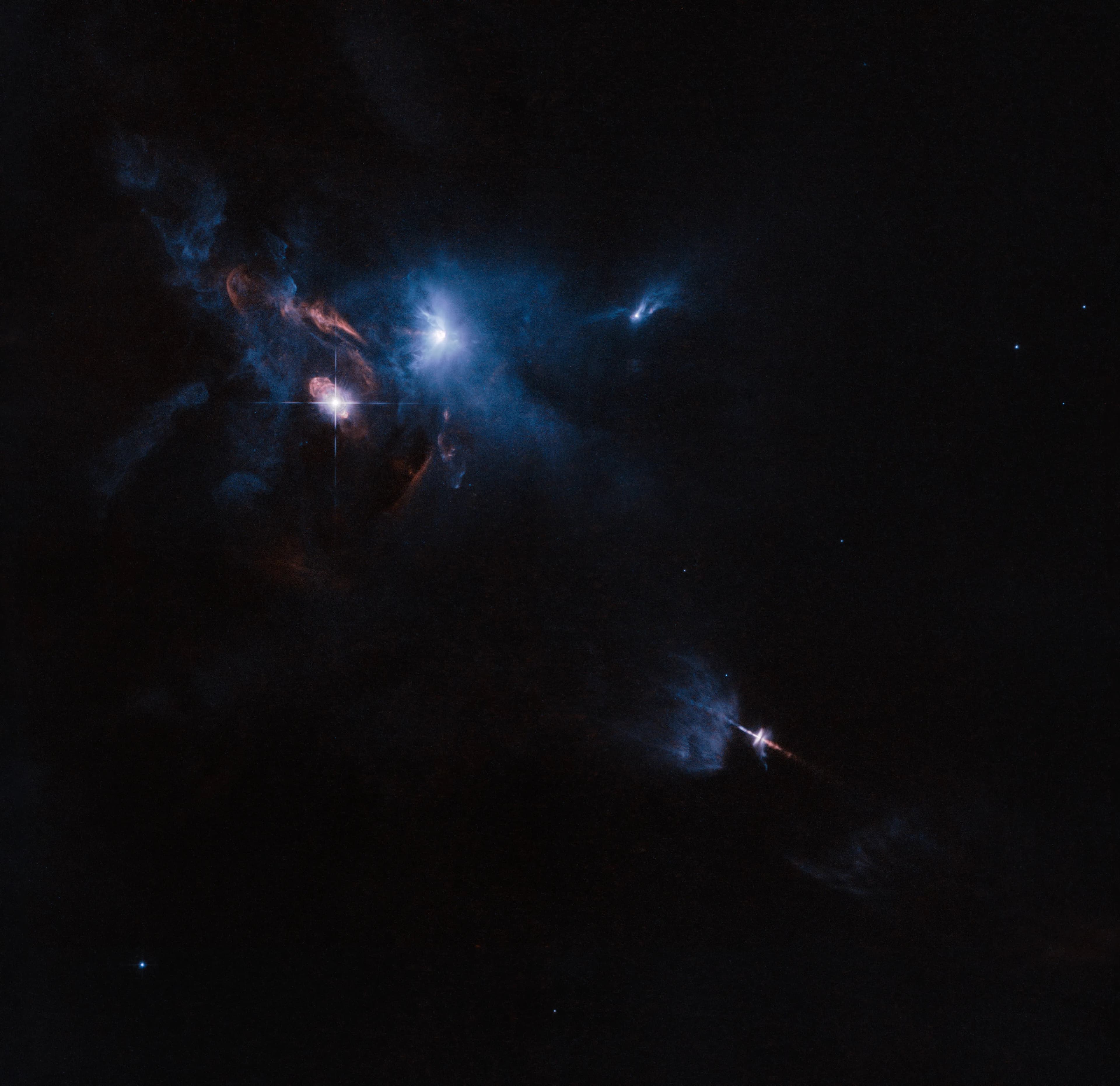 Hubble Catches Jets, Bubbles, Bursts of Light in Taurus