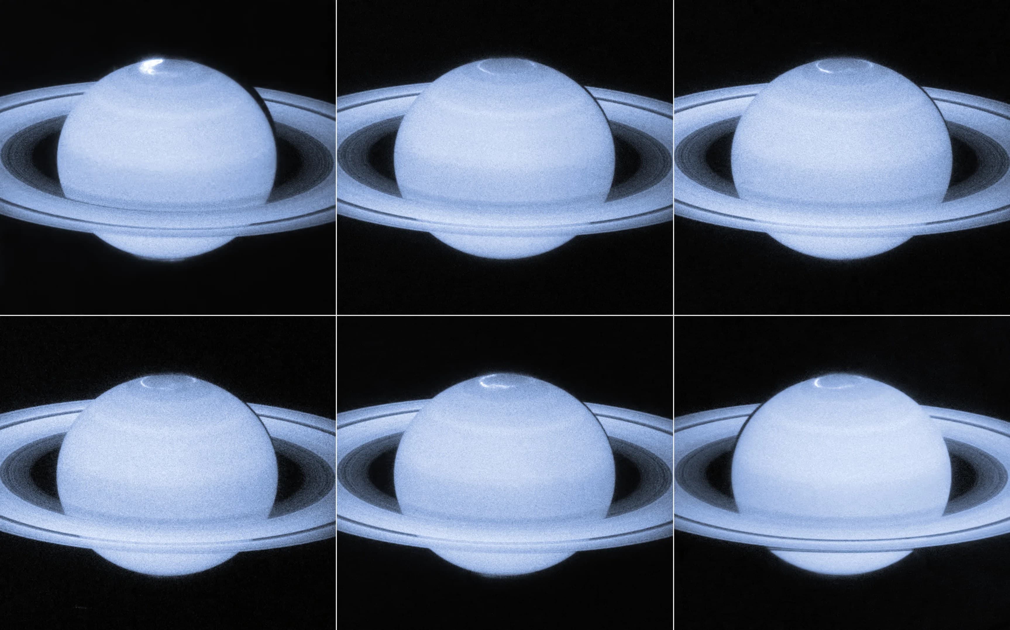 Hubble Sees Flickering Light Display on Saturn