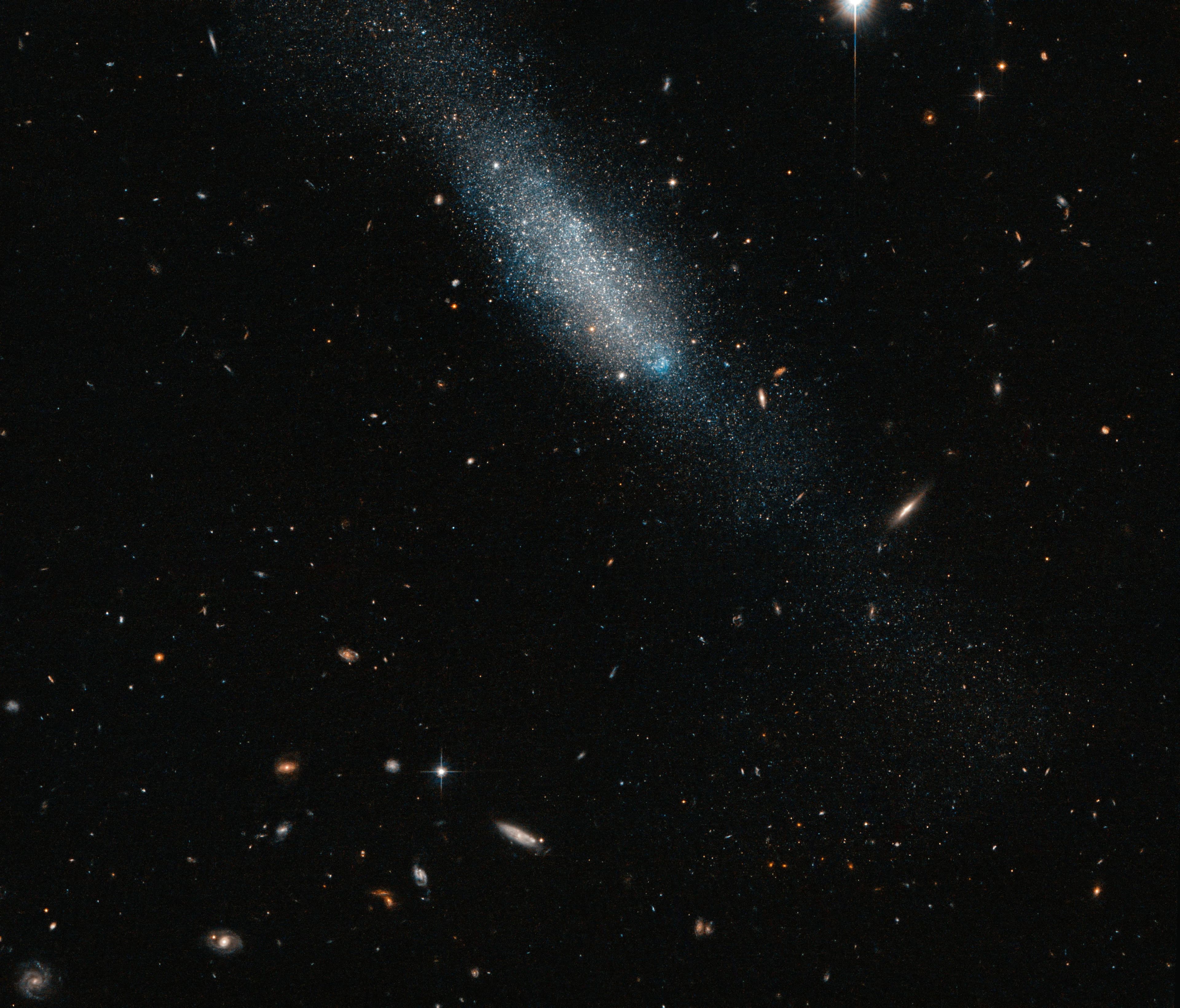 Hubble Sees Cosmic Sprinkling of Blue and Gold