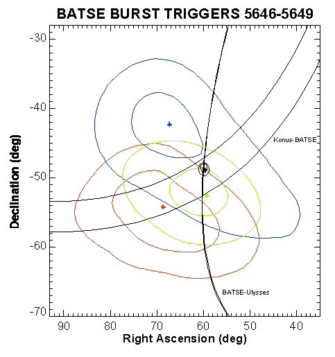 NASA/Marshall Astronomy: BATSE Bursts Location Map
