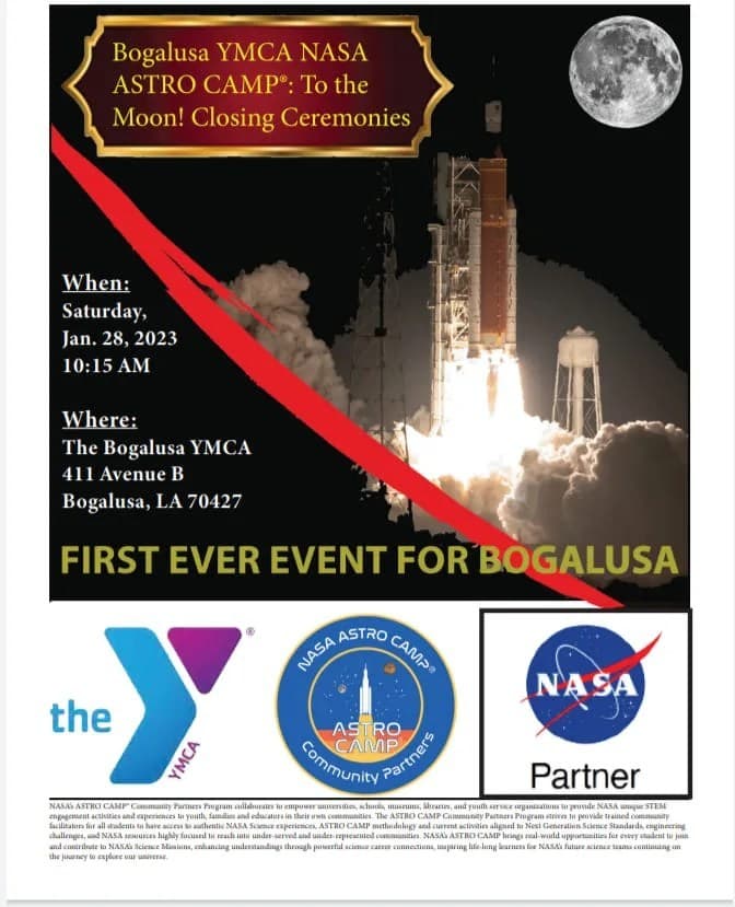 Celebrating the First Phase of NASA ASTRO CAMP® at Bogalusa’s YMCA