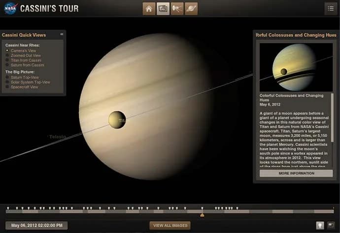 NASA’s Eyes on the Solar System Features Cassini