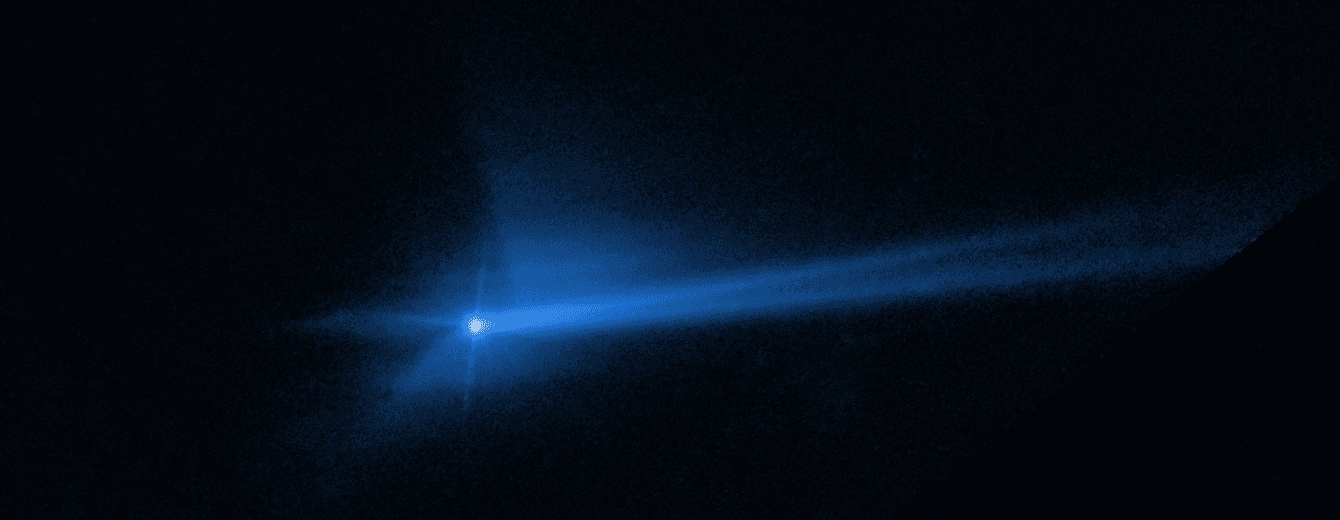 Hubble Captures Movie of DART Asteroid Impact Debris