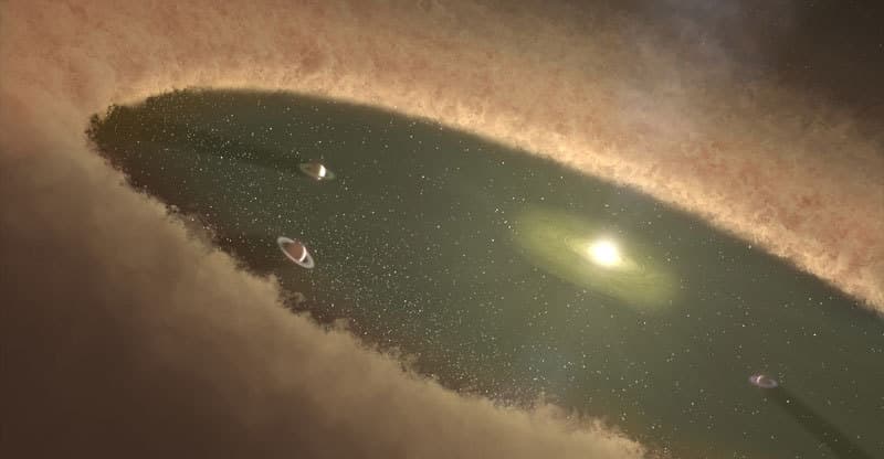 Hidden in a dust halo