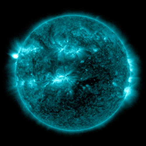 Sun Releases Strong Flare