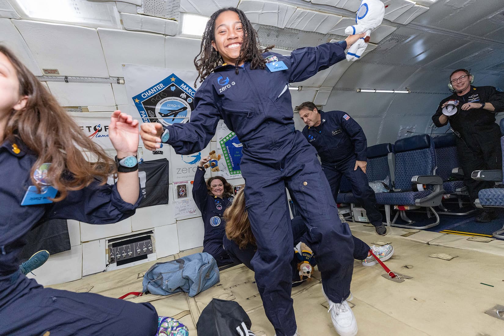 Four STEM Enhancement in Earth Science Interns Conduct Research in Microgravity