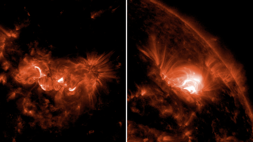 Sun Releases 2 Strong Flares