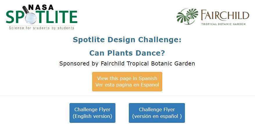 Can Plants Dance? – NASA eClips’s New NASA Spotlite Design Challenge