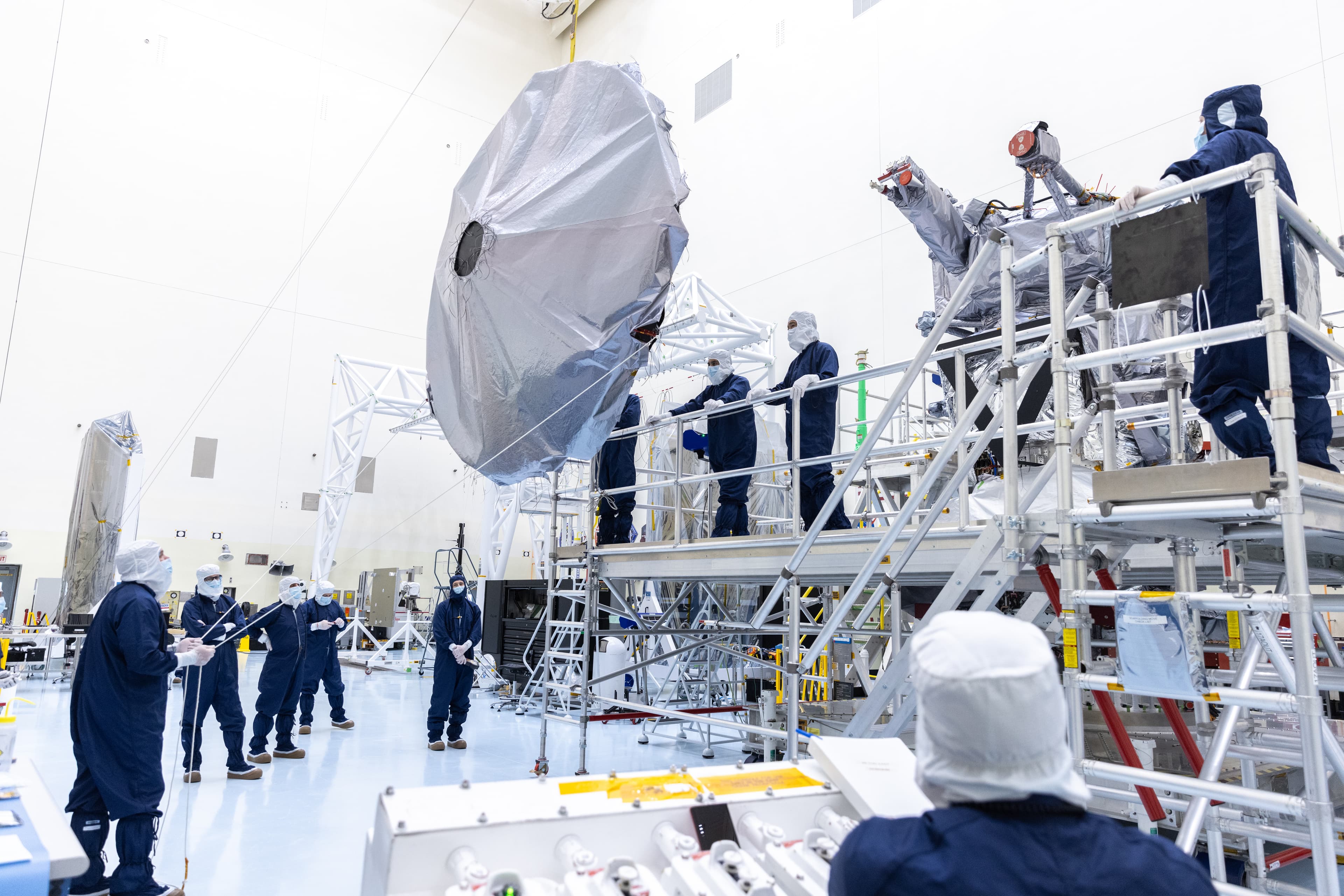 NASA Installs High Gain Antenna for Mission to Study Icy Moon of Jupiter