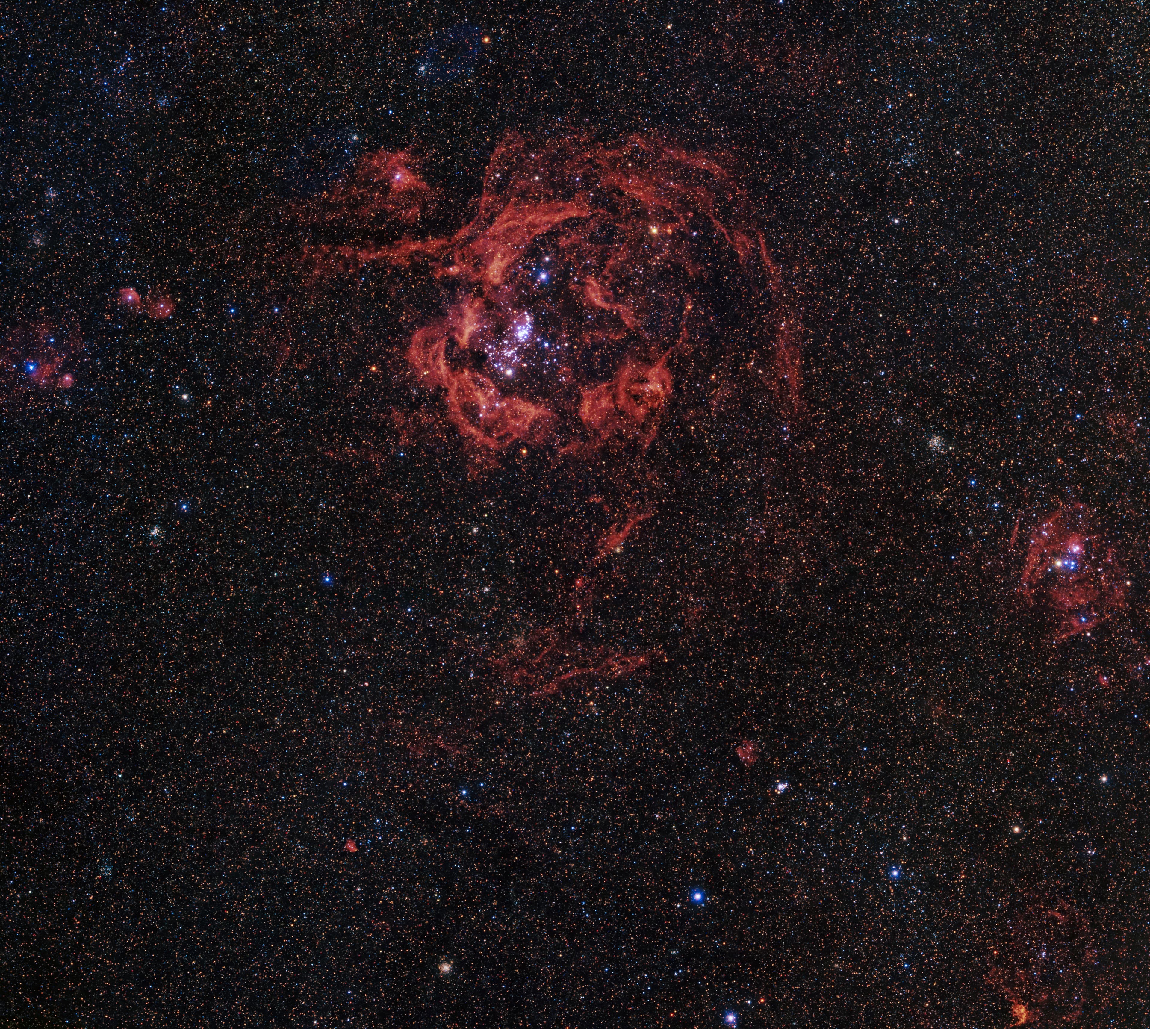 Hubble Zooms into the Rosy Tendrils of Andromeda