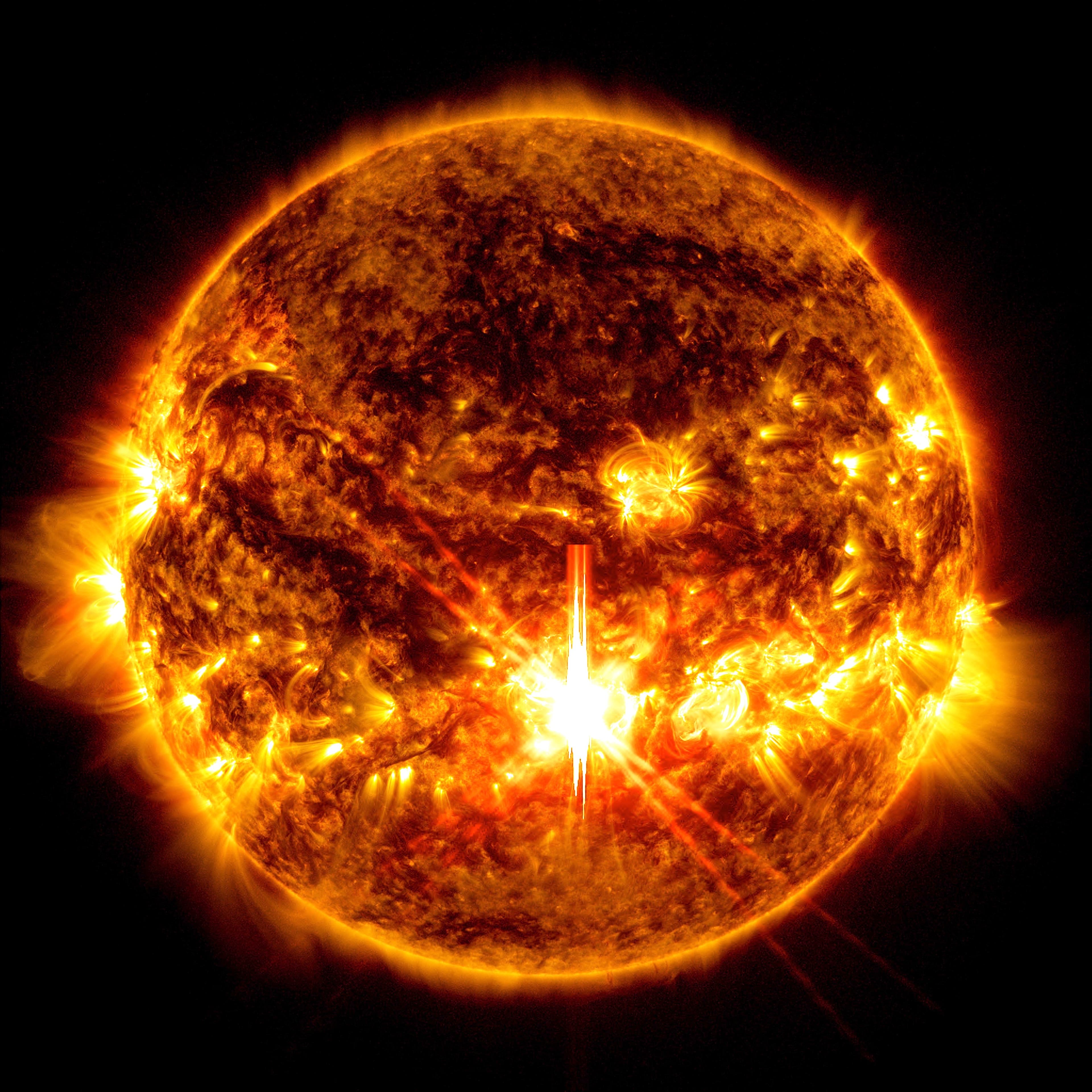 Sun Releases Strong Solar Flare